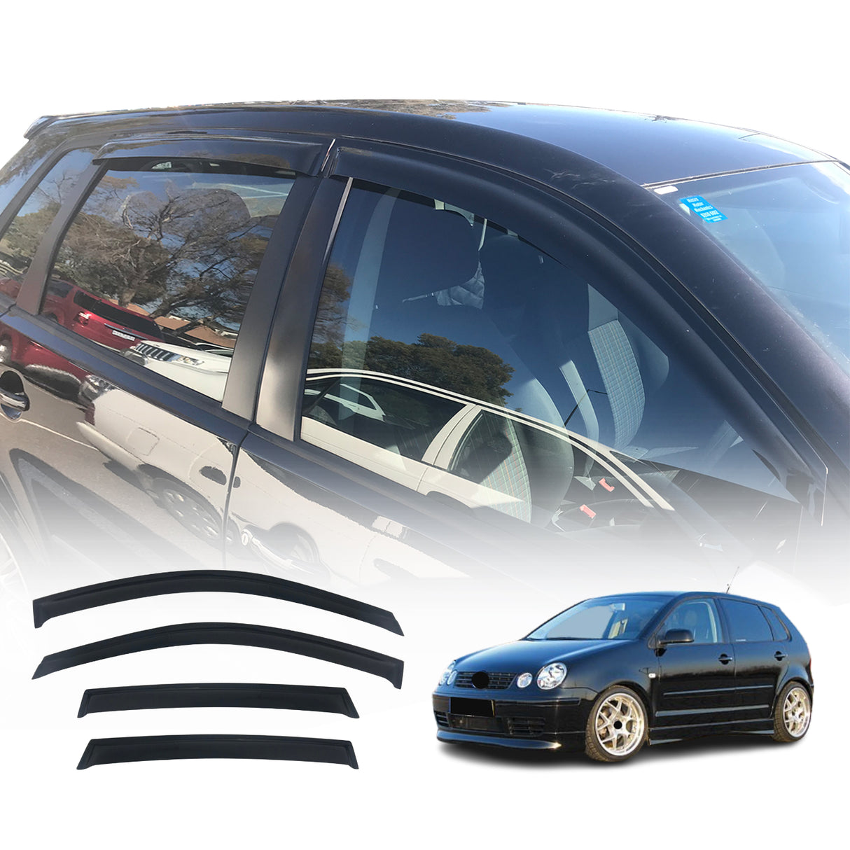 Weather Shields for Volkswagen Polo 9N Series Hatch 2002-2010