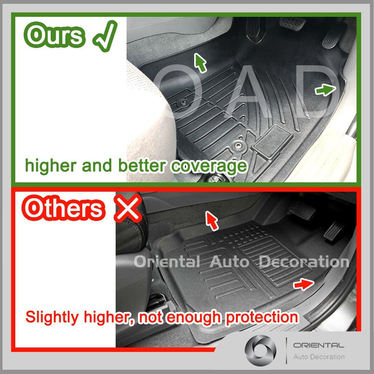 Premium Custom 3D Floor Mats Car Mats for Toyota Auto Hilux Dual Cab 2015-Onwards