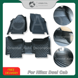 Premium Custom 3D Floor Mats Car Mats for Toyota Auto Hilux Dual Cab 2015-Onwards